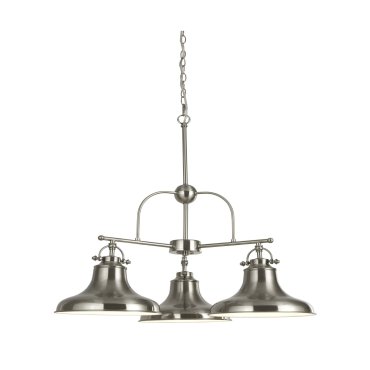 Searchlight Dallas - Pendelleuchte - Ø 63 x 150 cm - satiniert silber