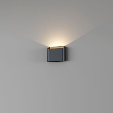 Artdelight Diaz 1L - Wandleuchte - 14,5 x 12 x 3,8 cm - 6W LED inkl. - IP54 - schwarz mit gold