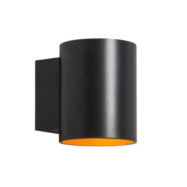 AUSSTELLUNGSSTÜCK - Zuma Line Sola WL Round Next - Wandleuchte - 10,2 x 8 x 9,8 cm - schwarz und gold