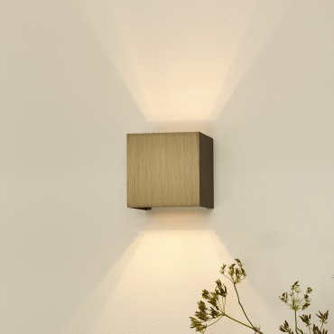 Lucide Xio - Wandleuchte - 9,7 x 9,7 x 9,7 cm - 3,5W dimmbare LED inkl - Kaffee