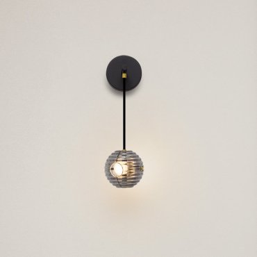 Nova Luce Las - wandleuchte - Ø 15 x 52 cm - 13W LED inkl. - sand schwarz, gold und rauchgrau