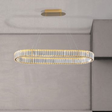 Nova Luce Aurelia - hängeleuchte - 92 x 37 x 150 cm - 48W dimmbare LED inkl. - gold
