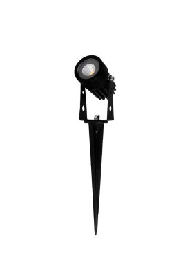 Nova Luce Calix – Bodenspot auf Spike - Ø 4 x 22,5 cm - 3W LED inkl. - IP65 - Sand schwarz