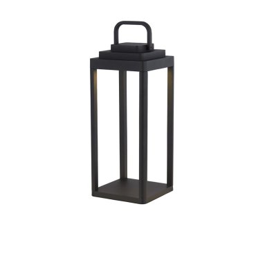 Portobello Suchscheinwerfer – Tischleuchte – USB-aufladbar – 15 x 15 x 35 cm – 2 W dimmbare LED inkl. – IP54 – schwarz