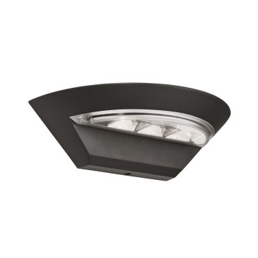 Searchlight Keddington - Außenwandleuchte - 25 x 7 cm - 6W LED inkl - IP44 - dunkelgrau
