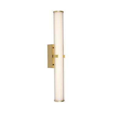Searchlight Clamp - Wandleuchte - 63 x 8,5 cm - 21W dimmbare LED inkl - IP44 - gold und transparent