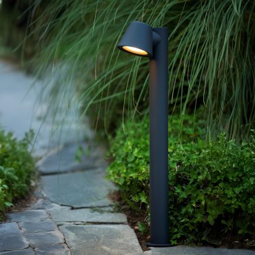 Lucide Dingo - Gartenleuchte - 20,5 x 70 x 11 cm - 5W dimmbare LED inkl - IP44 - anthrazit