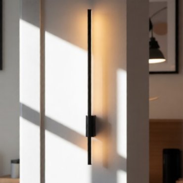 Nova Luce Tien - wandleuchte - 1,5 x 8,3 x 60 cm - 10W LED inkl. - sand schwarz