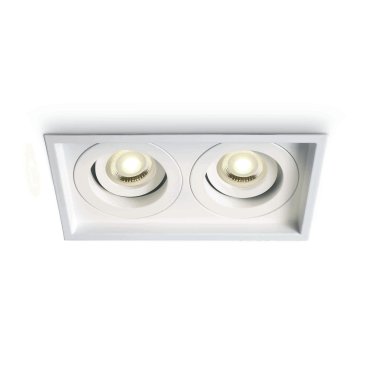 ONE Light Semi Dark Light GU10 Series - Einbaustrahler - 200 x 110 mm, 187 x 97 mm Einbaumaß - weiß