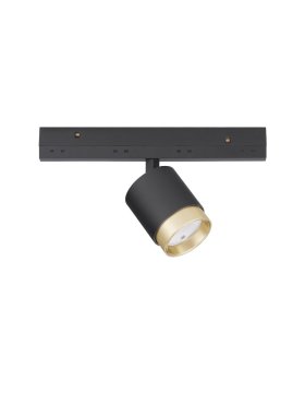 Nova Luce Ultra Slim - Stromschienenstrahler - Abstrahlwinkel einstellbar von 15 bis 36 Grad - Ø 4,5 cm - 5W LED inkl. - schwarz und gold