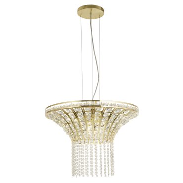 Searchlight Gemma - Pendelleuchte - Ø 60 x 155 cm - Messing satiniert und transparent