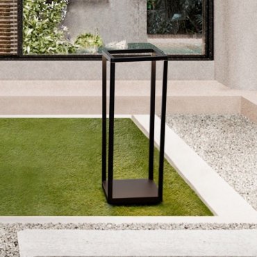 Nova Luce Misti - Gartenpfosten - 18 x 50 x 18 cm - 9W LED inkl. - IP65 - dunkel anthrazit