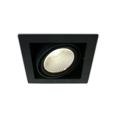 ONE Light COB Box Type Shop - Einbaustrahler - 185 x 185 mm, 160 x 160 mm Einbaumaß - 30W LED inkl. - schwarz - Lichtfarbe weiß
