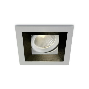 ONE Light Interchangeing Rings - Einbaustrahler - 108 x 108 mm, 95 x 95 mm Einbaumaß - inkl. 12W LED - weiß