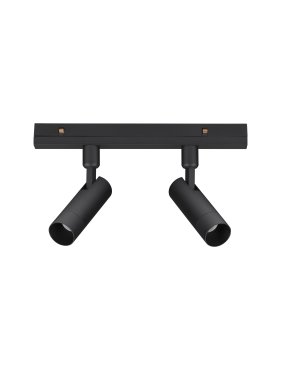 Nova Luce Buxton L - Magnetschienensystemleuchte - 24,5 x 15,1 x 3,2 cm - 10W LED inkl. - warmweiße Lichtfarbe - schwarz