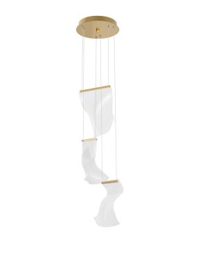 Nova Luce Siderno - Hängeleuchte - Ø 28 x 150 cm - 16W LED inkl. - gold