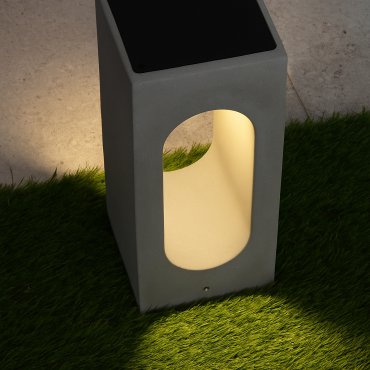Nova Luce Stage - Gartenpfosten - 15 x 35 x 15 cm - 6W LED inkl. - IP65 - grau