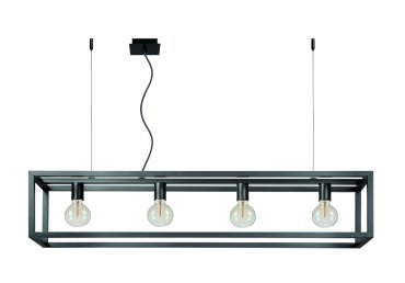 AUSSTELLUNGSSTÜCK - Lucide Oris - Hängelampe 4L - 120 x 25 x 90 cm - eisen­grau