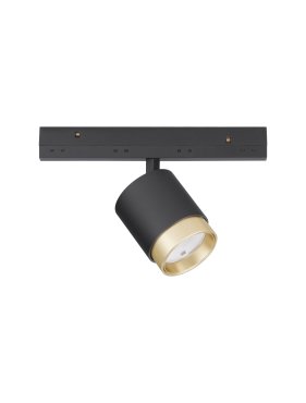 Nova Luce Ultra Slim - Stromschienenstrahler - Abstrahlwinkel einstellbar von 15 bis 36 Grad - Ø 5,5 cm - 10W DALI dimmbare LED inkl. - schwarz und gold