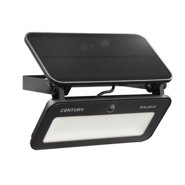 Century Italia Solar-B - solarbetriebener Strahler mit Bewegungssensor - 19,4 x 9,7 x 4,4 cm - 12W LED inkl - einstellbare Lichtfarbe - IP65 - schwarz
