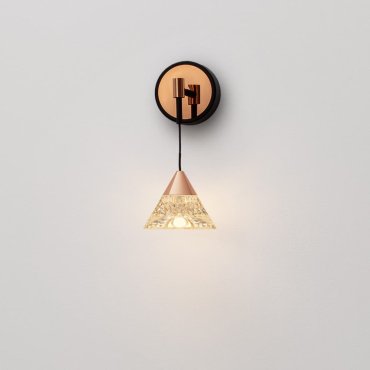 Nova Luce Paluz - Wandleuchte - Ø 10,5 x 26 cm - 7W LED inkl. - matt schwarz und roségold