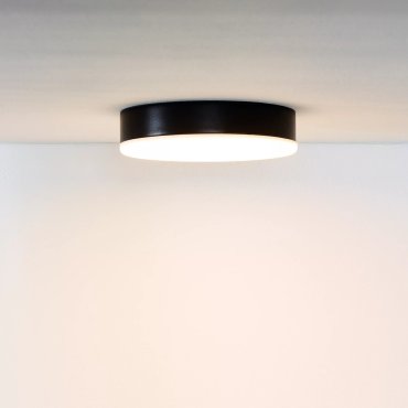 Lucide Ceres-LED - Badezimmer-Deckenleuchte - Ø 21,5 x 5 cm - 30W dimmbare LED inkl. - IP44 - schwarz