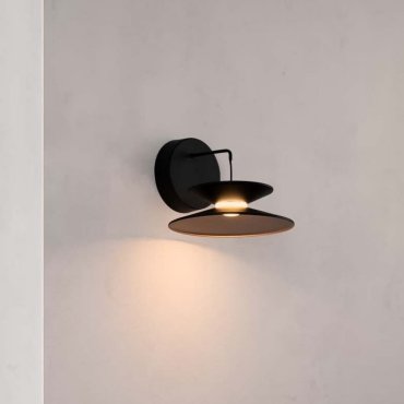 Nova Luce Morfi - Wandleuchte - Ø 20 x 15,5 cm - 5W dimmbar LED inkl. - sand schwarz und Gold