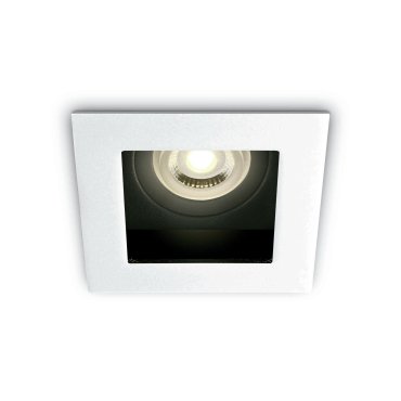 ONE Light Dark Light Square - Einbaustrahler - 96 x 96 mm, 80 x 80 mm Einbaumaß - weiß