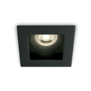 ONE Light Dark Light Square - Einbaustrahler - 96 x 96 mm, 80 x 80 mm Einbaumaß - schwarz