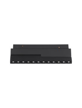Nova Luce Ultra Slim - Stromschienenleuchte - 19,5 x 8,1 cm - 12W DALI dimmbare LED inkl - schwenkbar - warmweiße Lichtfarbe - schwarz