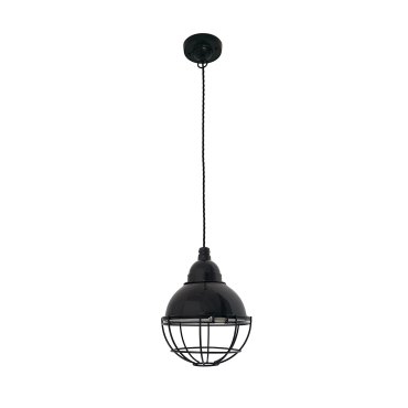 Faro Claire - Hängeleuchte - Ø 16,5 x 14 cm - schwarz glänzend