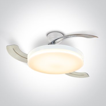 ONE Light Transparent Blades - Deckenventilator mit Licht und Fernbedienung - Ø 105 x 33 cm - 32W LED inkl. - weiß