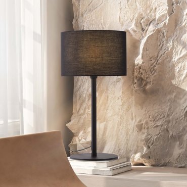 Nova Luce Sibnia - Tischleuchte - Ø 30 x 57,8 cm - Sand schwarz