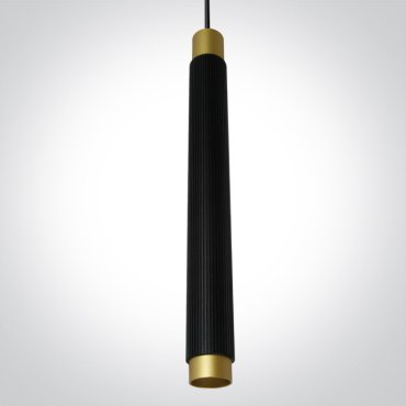 ONE Light Magnetschienensystem MINI, MIDI &amp; MAXI - Pendelleuchte - Ø 3,3 x 150 cm - 5W LED inkl. - Schwarz und Messing
