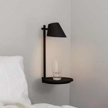 Design for the People Stay - Wandleuchte mit Schalter - Ø 27 x 44,5 cm - 14,5W dimmbare LED inkl. - schwarz