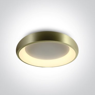 ONE Light LED Dekorative Plafo - Deckenleuchte - Ø 40 x 8,5 cm - TRIAC - 30W LED inkl. - gebürstetes Messing - einstellbare Lichtfarbe