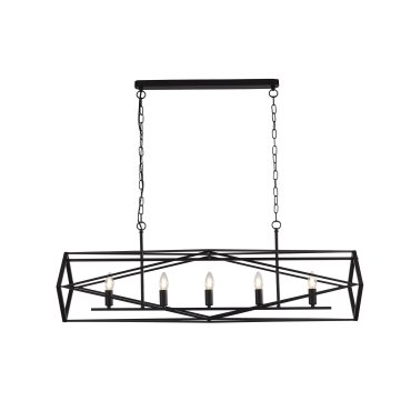 Searchlight Chassis - Kronleuchter - 86 x 26 x 90 cm - mattschwarz