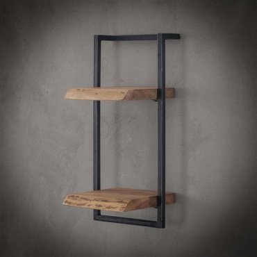 Vico Edge - Wandregal - 30 x 25 x 65 cm - Akazienholz