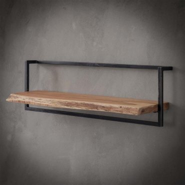 Vico Edge - Wandregal - 100 x 25 x 30 cm - Akazienholz