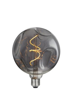 Daylight Italia Bumped LED-Lampe - Ø 14 x 18,5 cm - E27 - 5W dimmbar - 1800K - geräuchert