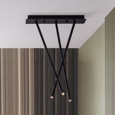 Nova Luce Stilvi - Deckenleuchte - 45 x 65 x 10 cm - 8W LED inkl. - Sand schwarz