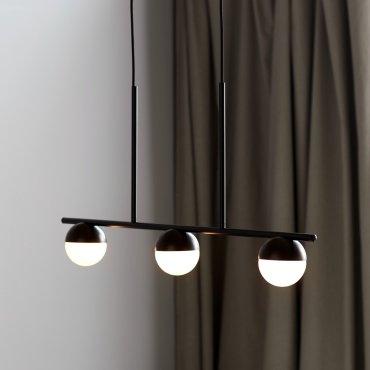 Nordlux Contina - Pendelleuchte - 90 x 10 x 241,3 cm - schwarz und opalweiß