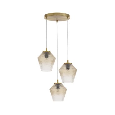 Nova Luce Magio - Hängeleuchte - Ø 47 x 120 cm - Cognac und Messing Gold