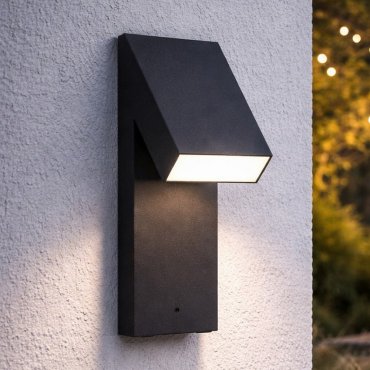 Nova Luce Brigitta - Außenwandleuchte - 12 x 40 x 15,5 cm - 6W LED inkl. - IP65 - Sand schwarz