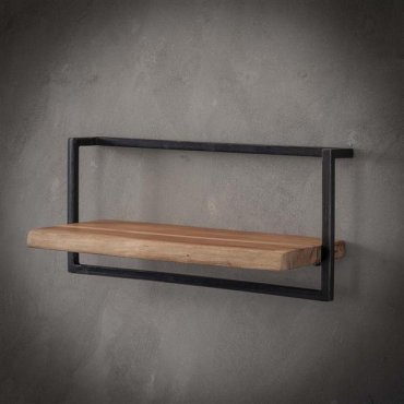 Vico Edge - Wandregal - 65 x 25 x 30 cm - Akazienholz