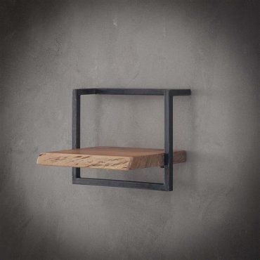Vico Edge - Wandregal - 40 x 25 x 30 cm - Akazienholz