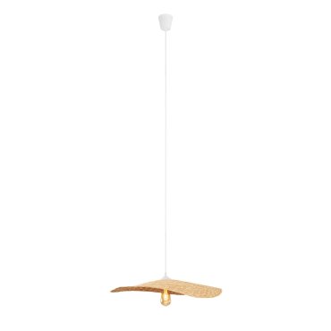 Maxlight Nap - Pendelleuchte - Ø 60 x 155 cm - hellbraun und weiß