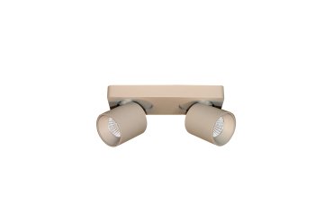 Artdelight Laguna – 2-flammiger aufbaustrahler – 22 x 8,5 x 9,5 cm – 2 x 6W dimmbare LEDs inklusive – champagner