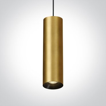ONE Light Cylinder - Hängeleuchte - Ø 7,5 x 240 cm - Messing gebürstet