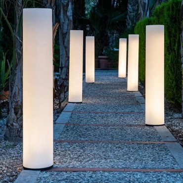 New Garden Fity 160 - Stehleuchte für den Außenbereich - Ø 19 x 160 cm - 20W LED inkl. - IP65 - weiß - warmweiße Lichtfarbe